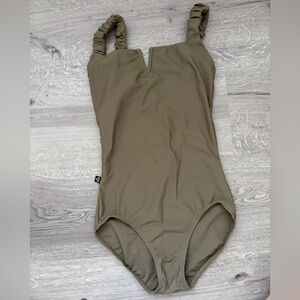 Jule khaki carbon leotard